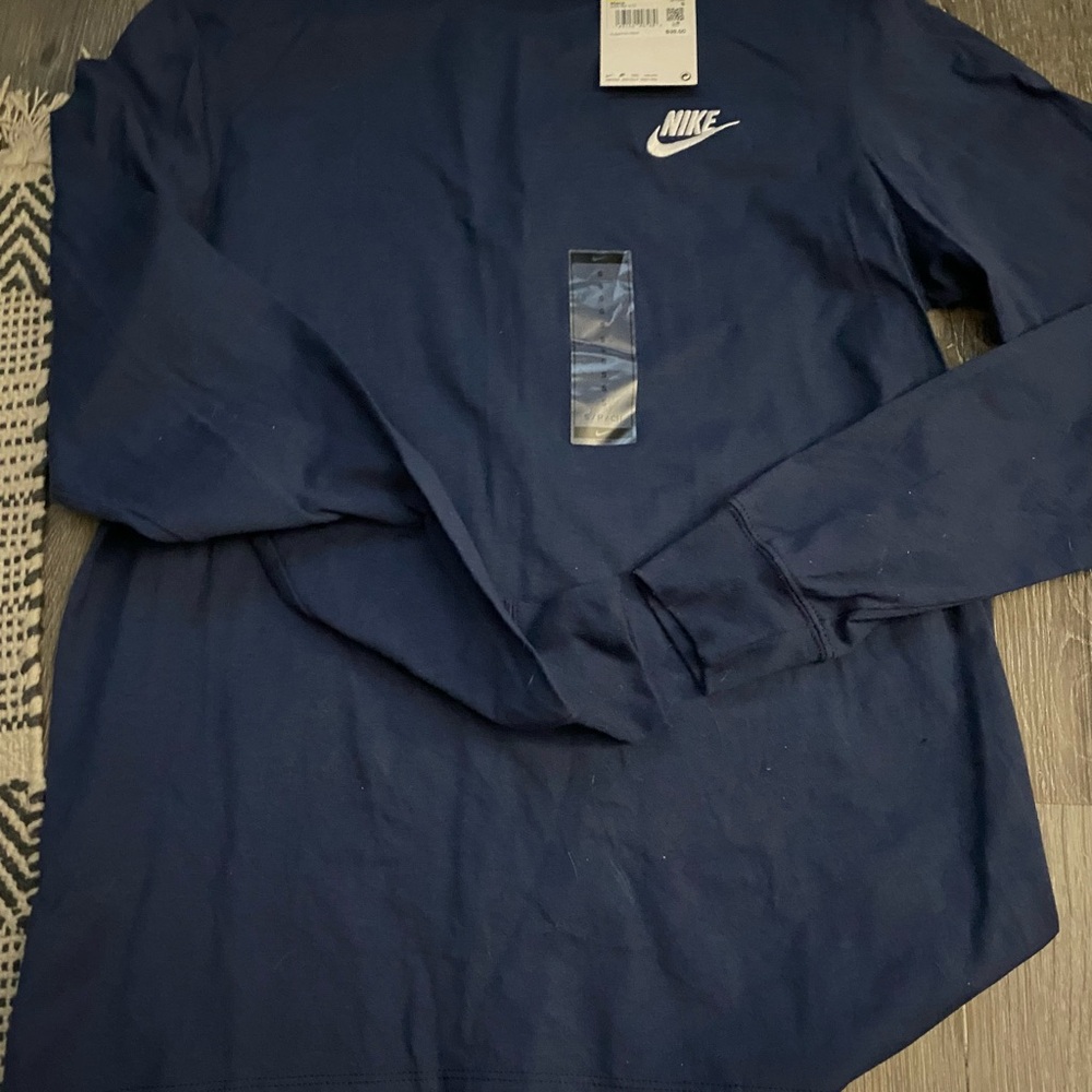 Nike Men's Deep Blue Long Sleeve Tee